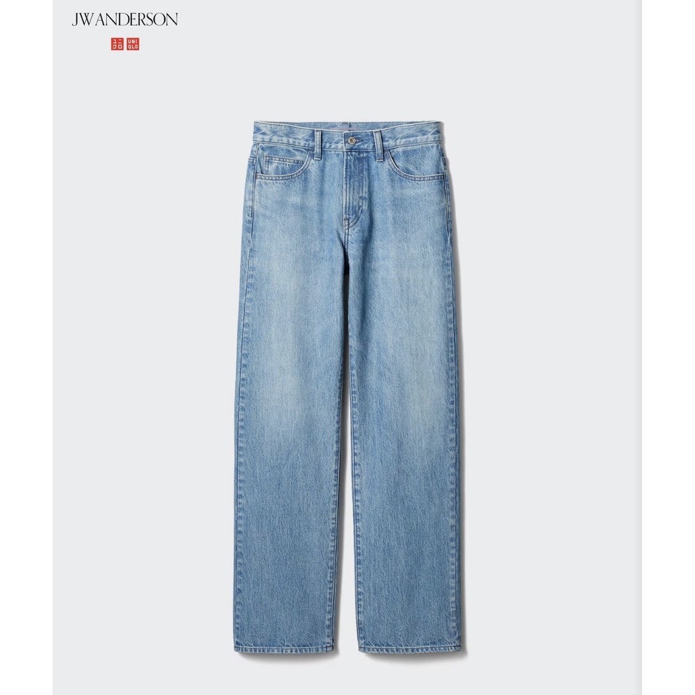 JW Anderson x Uniqlo Women's Straight Leg Med Wash Jeans 30x31 NWT 65 Blue